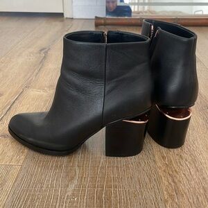 Alexander Wang Gabi rose-gold ankle boots